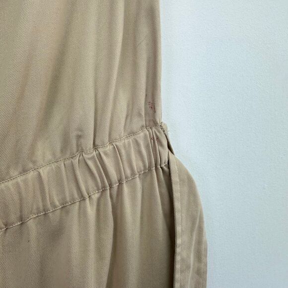 Spiegel Women’s Vintage Strapless Khaki Jumpsuit Matching Oversized Cropped Jack - Picture 9 of 16